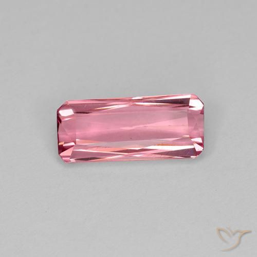 1.55ct Натуральный Насыщенный розовый Турмалин, Изумрудная огранка, VVS-VS