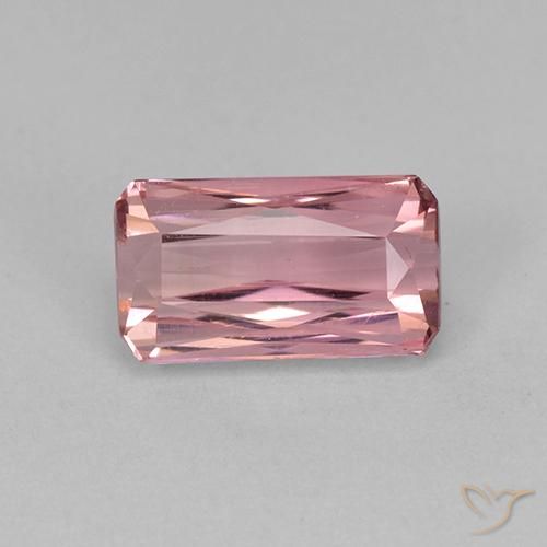 1.42ct Натуральный Светло-розовая жевательная резинка Турмалин, Изумрудная огранка, Чистота VS
