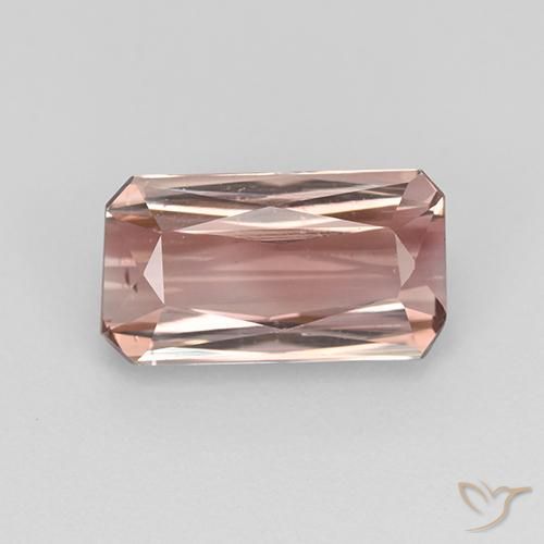 1.84ct Натуральный Оранжево-розовый Турмалин, Изумрудная огранка, Чистота VS