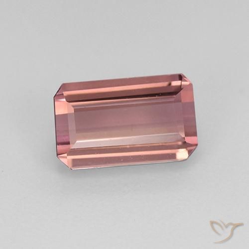 1.14ct Натуральный Средний розовый Турмалин, Изумрудная огранка, VVS-VS