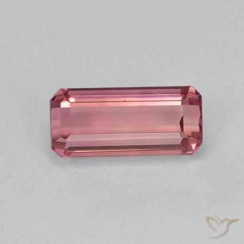 1.03ct Натуральный Оранжево-розовый Турмалин, Изумрудная огранка, VVS-VS