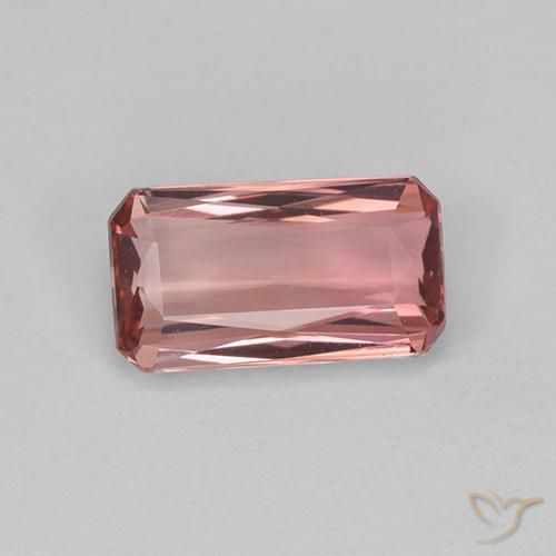 1.21ct Натуральный Средний розовый Турмалин, Изумрудная огранка, VVS-VS