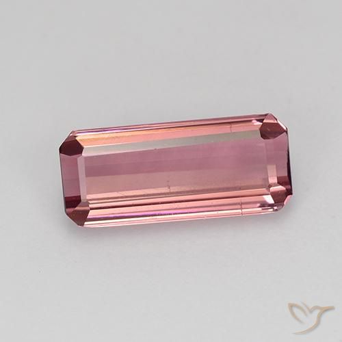1.51ct Натуральный Светло-розовый Турмалин, Изумрудная огранка, Чистота VVS