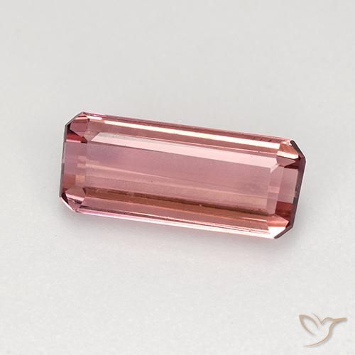 1.26ct Натуральный Фруктовый пунш красный Турмалин, Изумрудная огранка, Чистота VVS