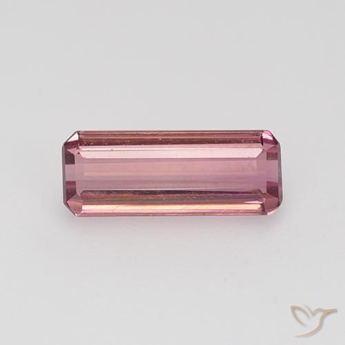 1.06ct Натуральный Светло-розовая жевательная резинка Турмалин, Изумрудная огранка, Чистота VVS