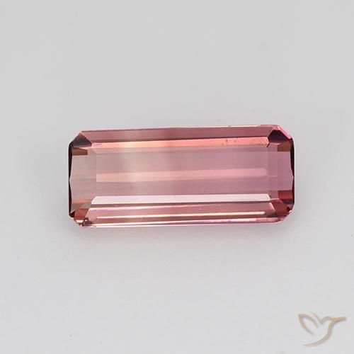 1.18ct Натуральный Средний розовый Турмалин, Изумрудная огранка, Чистота VVS