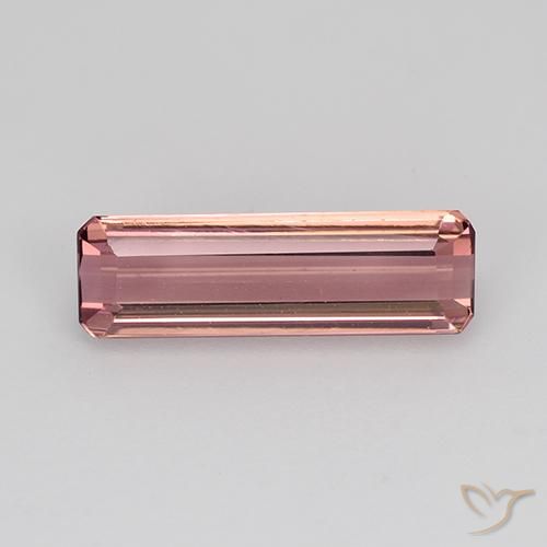 1.45ct Натуральный Оранжево-розовый Турмалин, Изумрудная огранка, Чистота VVS