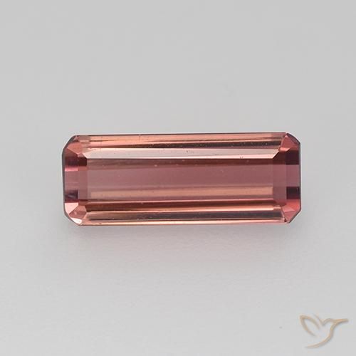 1.56ct Натуральный Красновато-розовый Турмалин, Изумрудная огранка, Чистота VVS