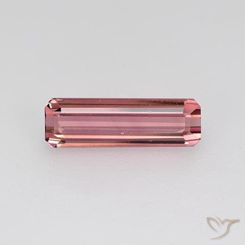 1.31ct Натуральный Насыщенный розовый Турмалин, Изумрудная огранка, Чистота VVS