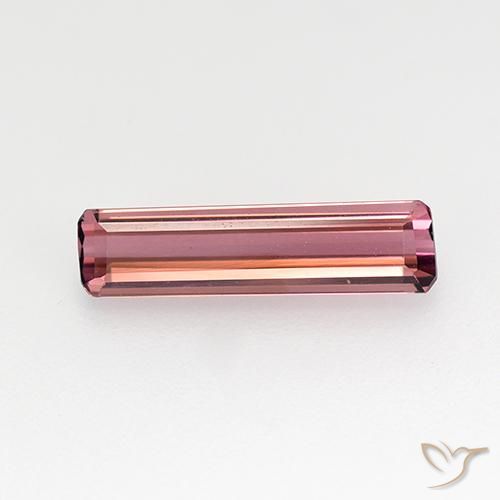 1.24ct Натуральный Средний розовый Турмалин, Изумрудная огранка, Чистота VVS