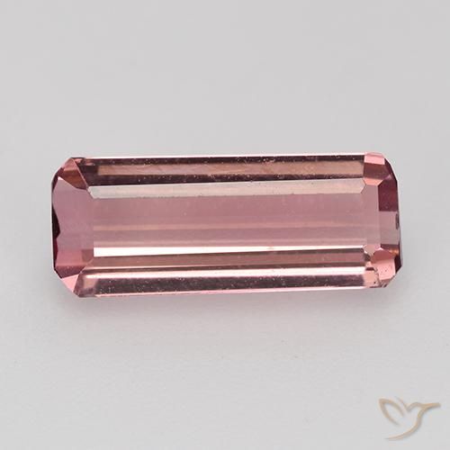 1.60ct Натуральный Средний розовый Турмалин, Изумрудная огранка, Чистота VVS