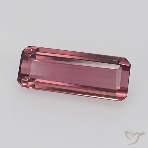 1.56ct Натуральный Темно-пурпурный Турмалин, Изумрудная огранка, Чистота VVS