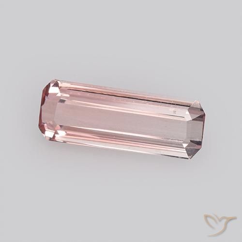 1.17ct Натуральный Светло-розовая жевательная резинка Турмалин, Изумрудная огранка, Чистота VVS