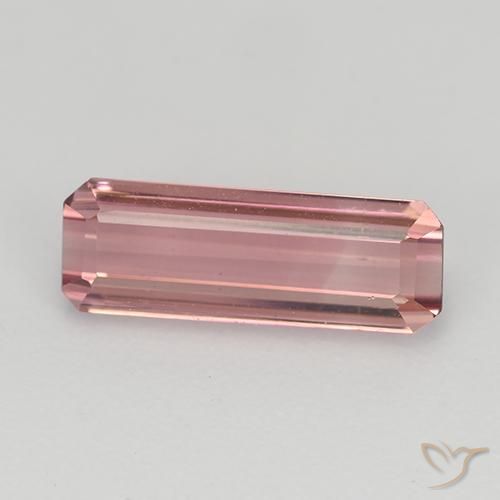 1.64ct Натуральный Насыщенный розовый Турмалин, Изумрудная огранка, Чистота VS