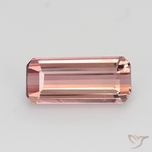 1.26ct Натуральный Средний розовый Турмалин, Изумрудная огранка, Чистота VVS