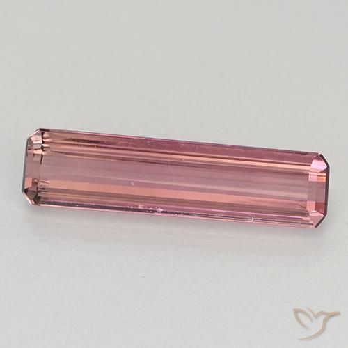 1.24ct Натуральный Темно-розовый Турмалин, Изумрудная огранка, VVS-VS