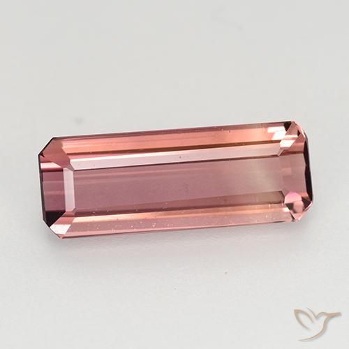 1.65ct Натуральный Темно-розовый Турмалин, Изумрудная огранка, Чистота VVS