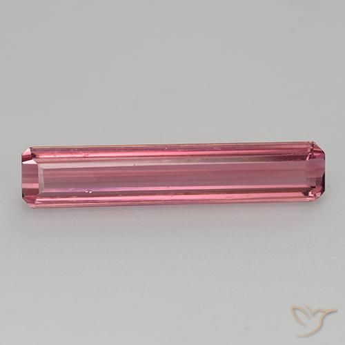 1.53ct Натуральный Красновато-розовый Турмалин, Изумрудная огранка, VVS-VS