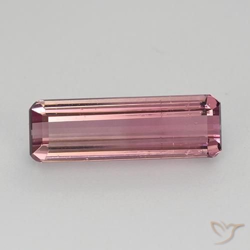 1.70ct Натуральный Красновато-розовый Турмалин, Изумрудная огранка, Чистота VS