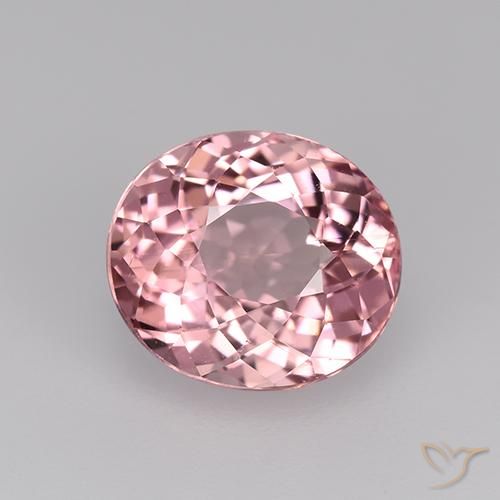 2.18ct Натуральный Светло-розовая жевательная резинка Турмалин, Овал, VVS-VS