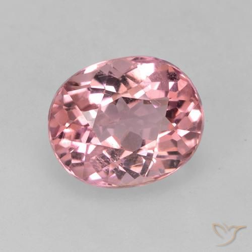 1.37ct Натуральный Жевательная резинка розовый Турмалин, Овал, Чистота VS