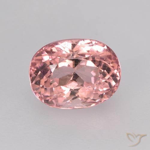 1.76ct Натуральный Оранжево-розовый Турмалин, Овал, Чистота VS