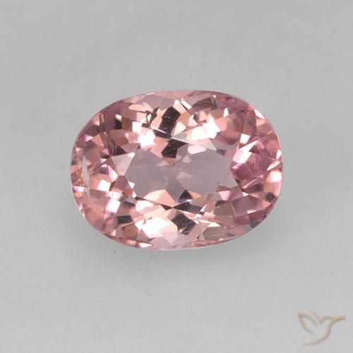 1.41ct Натуральный Насыщенный розовый Турмалин, Овал, Чистота VS