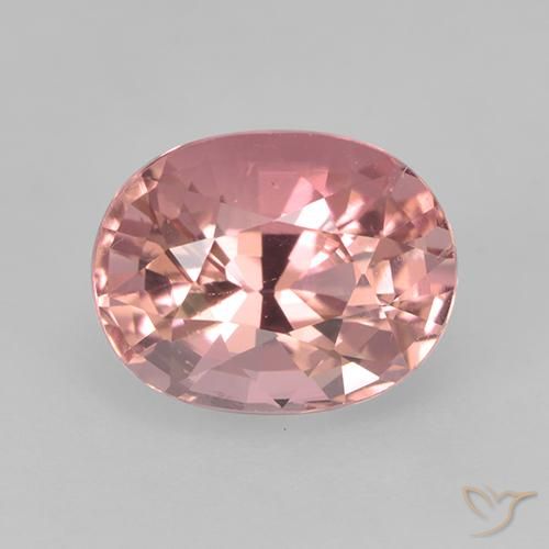 1.63ct Натуральный Светло-розовый Турмалин, Овал, VVS-VS