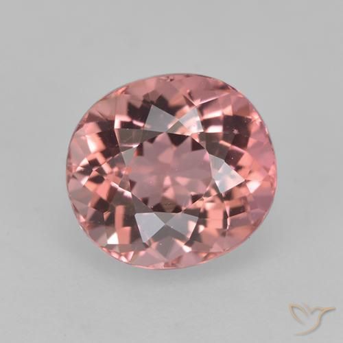 1.53ct Натуральный Светло-розовый Турмалин, Овал, Чистота VVS