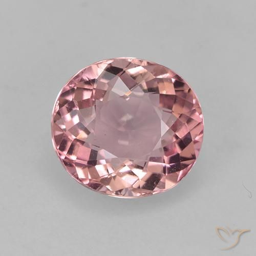 1.45ct Натуральный Светло-розовый Турмалин, Овал, VVS-VS