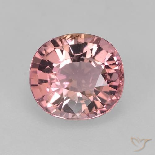 1.57ct Натуральный Темно-розовый Турмалин, Овал, VVS-VS