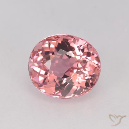 1.44ct Натуральный Жевательная резинка розовый Турмалин, Овал, VVS-VS
