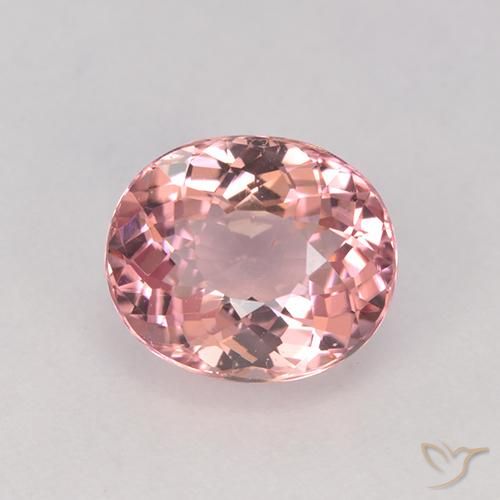 1.51ct Натуральный Светло-розовый Турмалин, Овал, VVS-VS