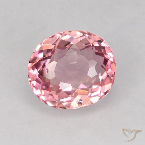1.60ct Натуральный Жевательная резинка розовый Турмалин, Овал, VVS-VS