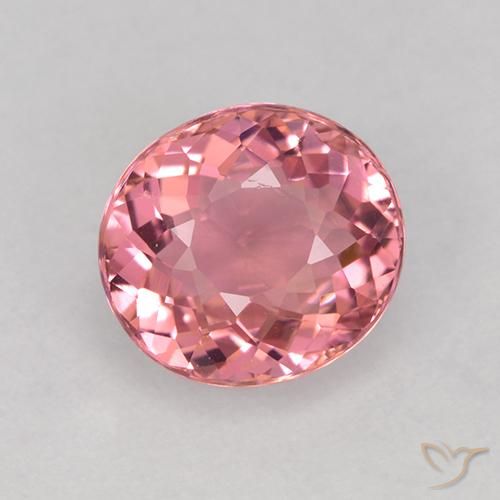 1.49ct Натуральный Ярко-розовый тон Турмалин, Овал, VVS-VS
