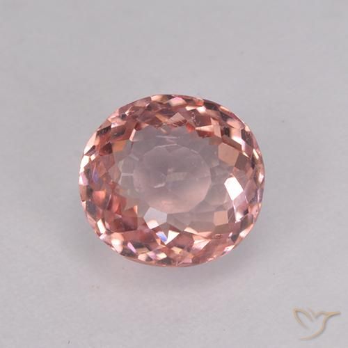 1.67ct Натуральный Оранжево-розовый Турмалин, Овал, VVS-VS