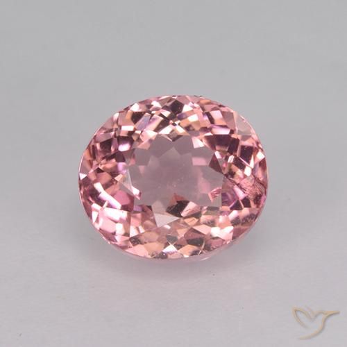 1.65ct Натуральный Средний розовый Турмалин, Овал, Чистота VS
