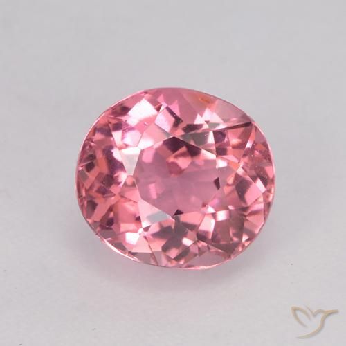 1.33ct Натуральный Ярко-розовый тон Турмалин, Овал, Чистота VVS