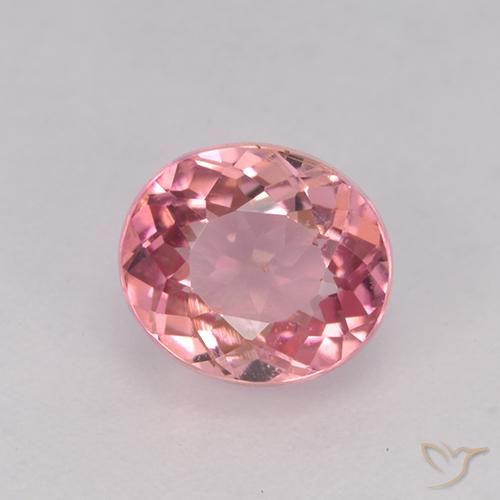 1.65ct Натуральный Светло-розовый Турмалин, Овал, VVS-VS