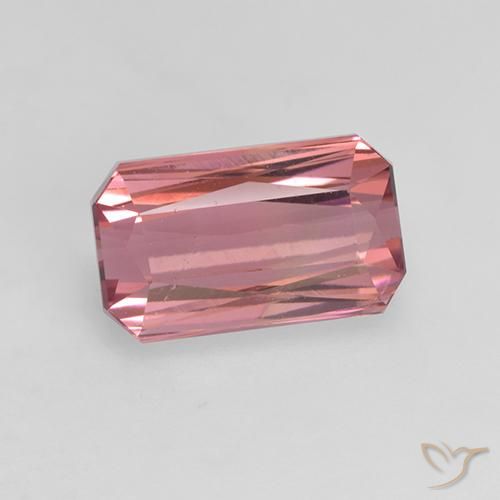 1.84ct Натуральный Темно-оранжевый розовый Турмалин, Изумрудная огранка, VVS-VS