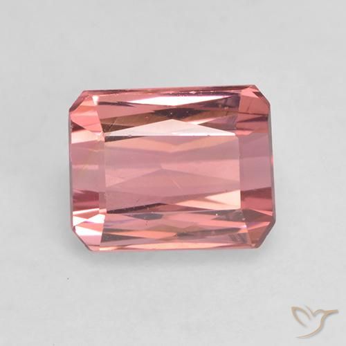1.43ct Натуральный Средний розовый Турмалин, Изумрудная огранка, VVS-VS