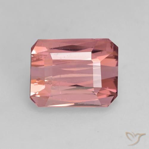 1.55ct Натуральный Светло-розовый Турмалин, Изумрудная огранка, VVS-VS