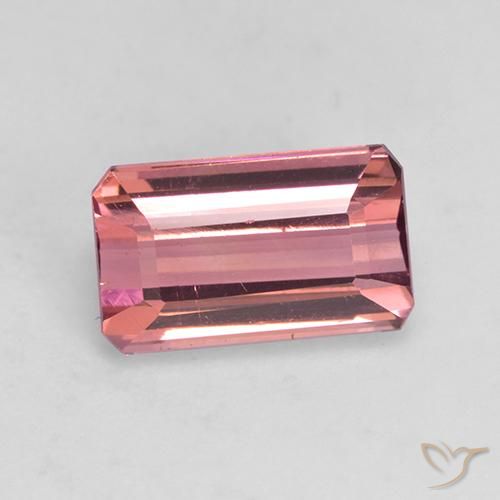 1.80ct Натуральный Насыщенный розовый Турмалин, Изумрудная огранка, VVS-VS