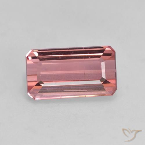 1.59ct Натуральный Оранжево-розовый Турмалин, Изумрудная огранка, VVS-VS