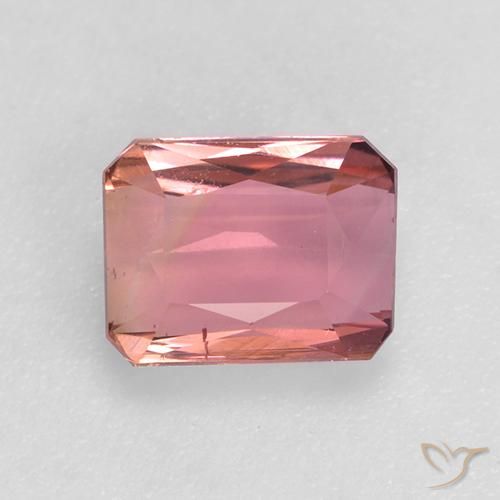 1.04ct Натуральный Насыщенный розовый Турмалин, Изумрудная огранка, Чистота VS