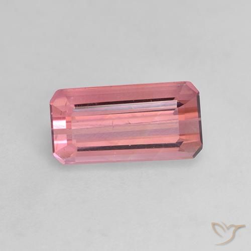 1.35ct Натуральный Средний розовый Турмалин, Изумрудная огранка, VVS-VS