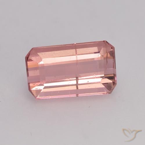 1.11ct Натуральный Светлое карамельное яблоко красное Турмалин, Изумрудная огранка, SI