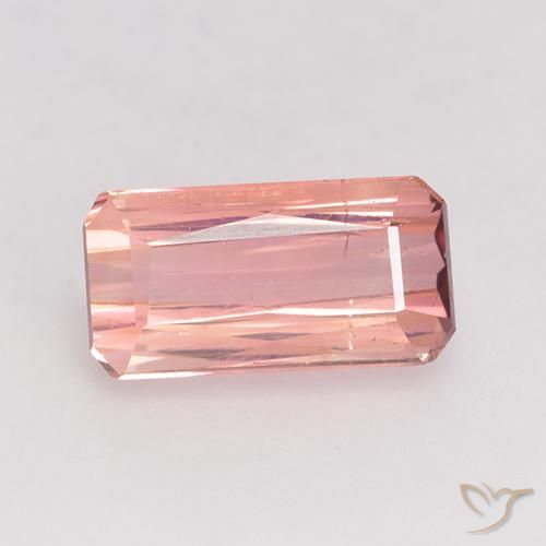 1.24ct Натуральный Средне-светло-розовый Турмалин, Изумрудная огранка, Чистота VS