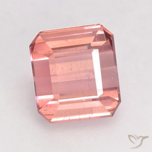 1.93ct Натуральный Средний розовый Турмалин, Изумрудная огранка, Чистота VS