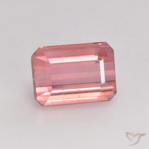 1.86ct Натуральный Светло-розовый Турмалин, Изумрудная огранка, Чистота VS